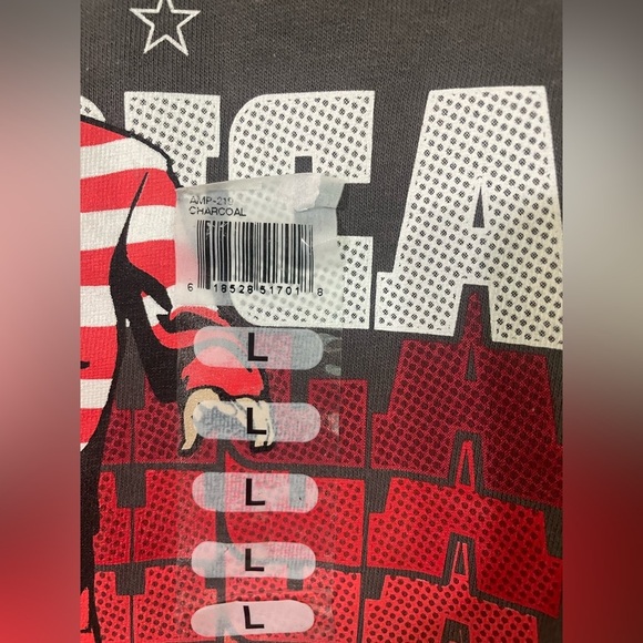 America Baby Patriotic Singing Abraham Lincoln Gray Novelty T-Shirt Size Large - Picture 5 of 6